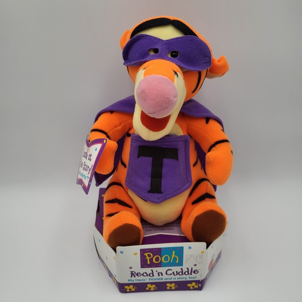 1995 My Hero‎ Tigger 12" Plush Disney Mattel Pooh Read'n Cuddle